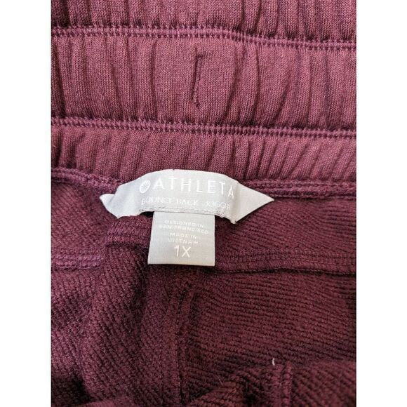 Athleta Recover Bounce Back Jogger Sweatpants Burgundy 1X - Picture 9 of 14